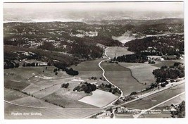 Sweden Postcard Aerial View of Grohed Black &amp; White RPPC - $2.14