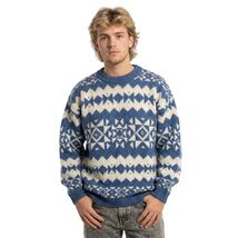 VTG 1980s Lake Harmony Rowing Club Blue &amp; White Nordic Cotton Sweater Un... - $79.15