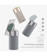 3 In 1 iPhone &amp; AirPods Wireless Charger/BT Speaker/Touch Lamp - €102,85 EUR