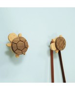 Kids wall hook, Wood animal wall coat hanger, Modern nursery wooden tort... - $23.31 CAD