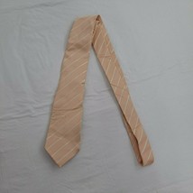 Necktie Men&#39;s Tie 3.25 Parsley Handmade Peach White Diagonal Stripe - £7.79 GBP
