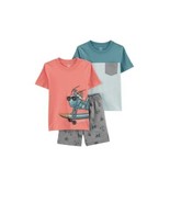 Carter&#39;s Boys 3 Piece Playwear Set Skateboarding Grasshopper 3T - £14.97 GBP