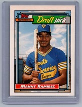 1992 Topps #156 Manny Ramirez Rookie Card RC Draft Picks Cleveland Indians - £1.45 GBP