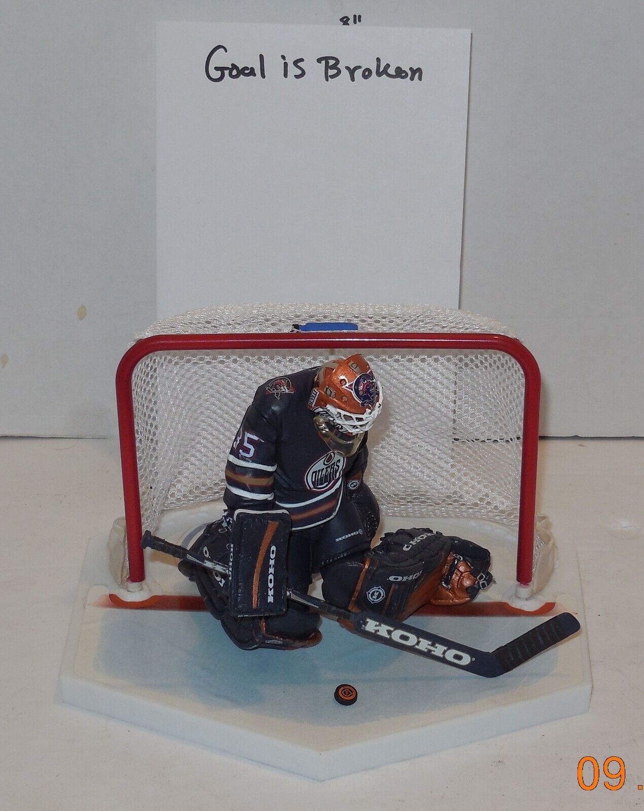 Primary image for McFarlane NHL Series 2 Tommy Salo Action Figure VHTF Oilers broken goal