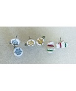 Christmas Holiday  Winter Stud Mitten Ornament Earrings Polymer Clay Han... - $9.00
