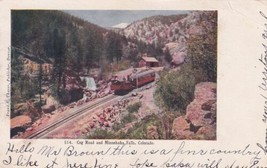 Cog Road And Minnehaha Falls~Train On Track Colorado CO 1907 UDB Postcard D34 - £2.33 GBP