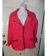 CHERYL NASH WINDRIDGE Melon Zlipper Closure Stretch Jacket Size M Women&#39;... - $95.95