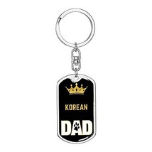 Cat Keyring Gift Cat Key Ring Korean Cat Dad King Swivel Keychain Stainless Stee - £20.31 GBP