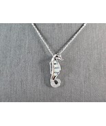 Womens Sterling Silver Opal Seahorse Pendant Necklace 4.4g E3650 - €38,51 EUR