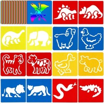 &quot;Creativity Kids 30 Pack Animal Stencils - Learn Painting and Drawing wi... - £21.40 GBP