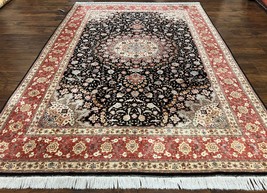 Marvelous Oriental Rug 7x10 Super Fine 50 Raj 300+ KPSI Black Rust Red Floral - $8,442.00