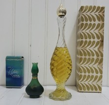Avon RAPTURE 1/2 oz Perfume Oil &amp; 4 oz Cologne Classic w/ Boxes Crystal Glass - £46.01 GBP