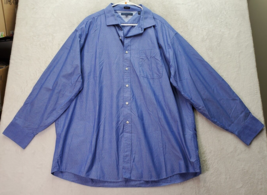 Tommy Hilfiger Dress Shirt Men&#39;s Size 18.5 Blue Long Sleeve Collared But... - $17.54