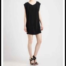 NWT Elizabeth and James Crepe Rhea Dress in Black Size M Capped Sleeve Shift - £117.63 GBP