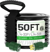 50 Feet Of 30 Amp Generator Extension Cord (4 Prong), Heavy Duty Nema - £80.22 GBP