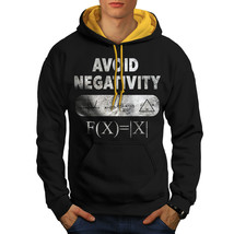 Wellcoda No Negativity Mens Contrast Hoodie, Math Science Casual Jumper - £30.88 GBP