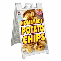 Homemade Chips Signicade 24x36 Aframe Sidewalk Sign Banner Decal Food - £34.02 GBP+