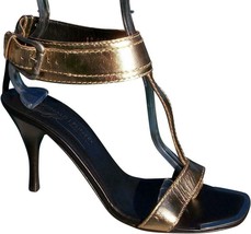 Donald Pliner Couture Platino Metallic Leather Shoe New Gold - Silver $3... - $142.00