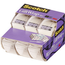 Scotch Gift Wrap Tape .75&quot;X300&quot; 3/Pkg. - £11.56 GBP