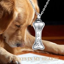 High Quality Pet Loss Dog Bone Cremation Urn Pendant Necklace Pet Cremation Ashe - £12.76 GBP