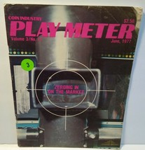 Play Meter Magazine June 1977 Pinball &amp; Arcade Game Atari Atarians Playmatic Rio - £40.09 GBP