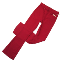 NWT Mother High Waisted Weekender Skimp in Haute Red Stretch Flare Jeans 27 - £119.90 GBP