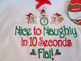 Baby Bib Infant Toddler CHRISTMAS &quot;Nice to Naughty in 10 Seconds Flat&quot; - £5.38 GBP