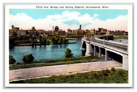 Third Avenue Bridge Milling District Minneapolis Minnesota MN UNP WB Postcard W6 - £2.29 GBP