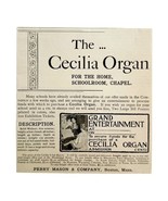 Cecilia Organ 1897 Advertisement Victorian Instrument Perry Mason ADBN1A2 - $371.04 MXN