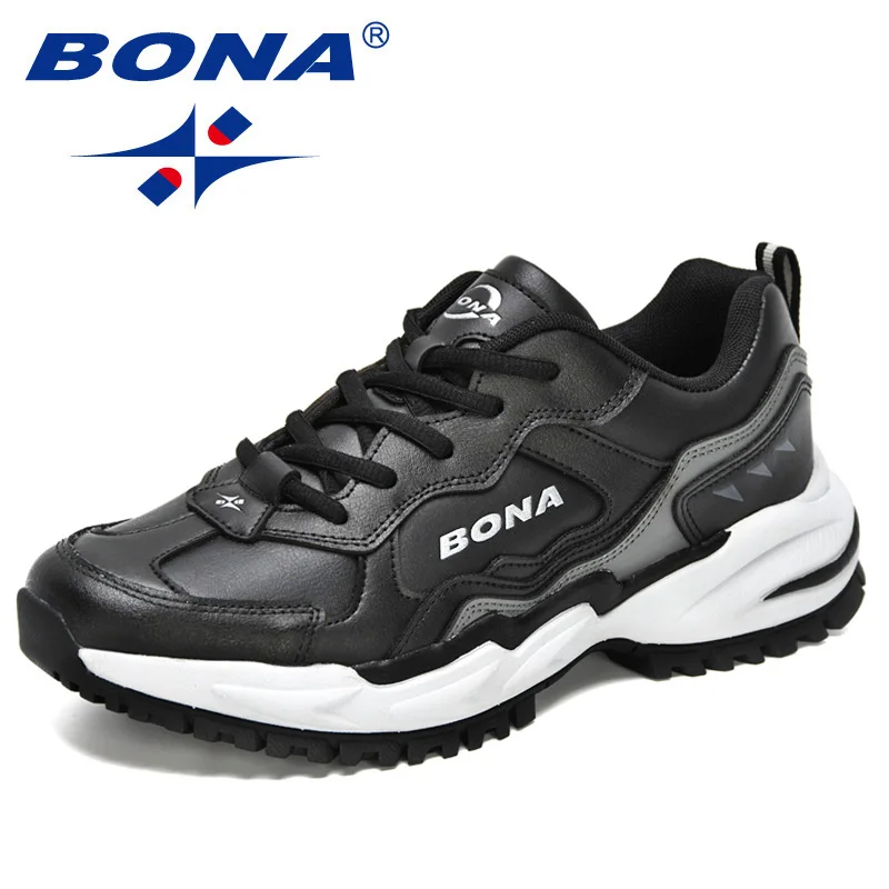 BONA 2024 New Designers Action Leather   Men Street Style Running Shoes Man Jogg - £174.14 GBP