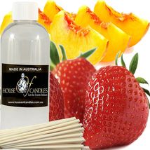 Strawberry Peaches Scented Diffuser Fragrance Oil FREE Reeds - £10.48 GBP+