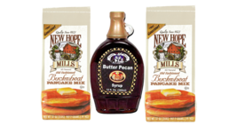 Amish Wedding Butter Pecan Syrup &amp; New Hope Mills Buckwheat Pancake Mix ... - $39.55