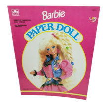 VINTAGE 1992 MATTEL BARBIE PAPER DOLL GOLDEN UNPUNCHED UNUSED FASHION DOLL - $17.10