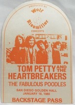 TOM PETTY - VINTAGE ORIGINAL 1980 SAN DIEGO CLOTH CONCERT BACKSTAGE PASS - $20.00