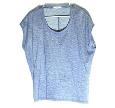 Le Lis Shirt Top T Blue Size M, L Choice Casual Cap Sleeve Denim Lightwe... - $10.99