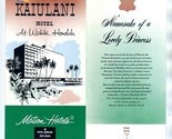 Matson Hotels Brochure &amp; Rate Schedule 1956 Princess Kaiulani at Waikiki... - $74.17