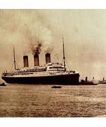Majestic And Mauretania Ships New York Harbor 1920s Nautical Maritime Gr... - $54.69 CAD
