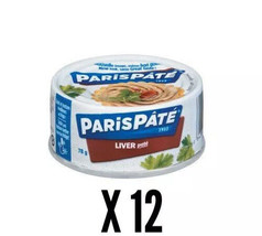 12 Tins Paris Pate Liver 78 G Per Tin Liver Spread - £38.67 GBP