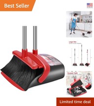 Heavy-Duty Broom and Dustpan Set with Long Handle for Effortless Floor C... - $41.77