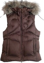 Columba Women S Brown Fur Lining Hood Titanium Goose Down Puffer Full Zi... - £50.53 GBP