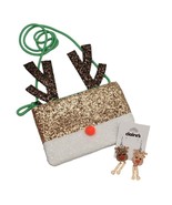 J Crew Reindeer Glitter Purse Claires Reindeer Earrings Set Holiday Acce... - £11.92 GBP