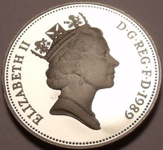 Scarce Great Britain 1989 Cameo Proof 5 Pence~100,000 Minted~Crowned Thistle~F/S - £5.64 GBP