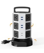 Power Strip Tower Surge Protector, 12 Outlets 6 USB (2 USB C) Charging S... - $152.96