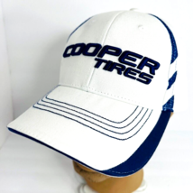 Cooper Tires Baseball Hat Cap 3D Embroidered Adjustable White Blue - £19.97 GBP