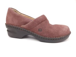 Women&#39;s Born Concept Peggy Slip On Booties Clogs Shoes Size 9 Plum Suede - £23.64 GBP