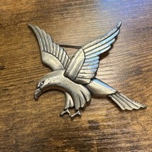 Vintage Coro Sterling Silver Eagle Pin Brooch Patriotic 12g 4x3” Victory... - $30.00