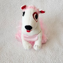 Target Dog Plush Ballerina Dog Stuffed Toy Bullseye Pink Tutu Dress 2011 6&quot; - £31.00 GBP