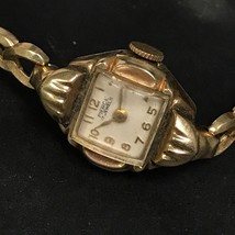 Vintage Pierce Donna Orologio Color Oro 17 Gioielli 10K Rg Stretch Fascia 18 MM - £29.60 GBP