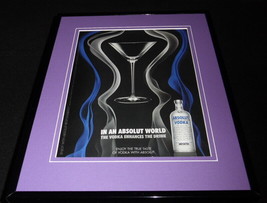2009 Absolut Vodka Framed 11x14 ORIGINAL Advertisement - $49.49