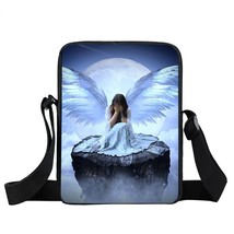 Sad Angel Wing Messenger Bag Girls Satchel Small Leisure Shoulder Bags for Teena - £51.06 GBP